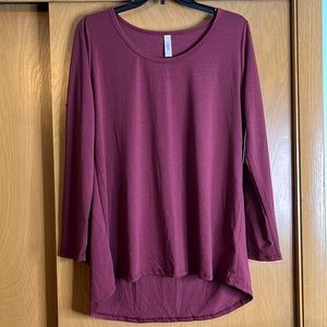 Lularoe long sleeve Lynnae style shirt, size large
